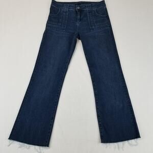 Classic Dark Blue Flare Jeans - Wide Leg